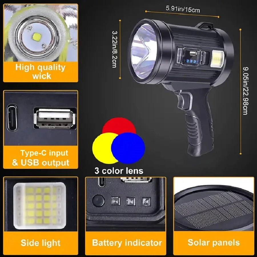 LINTERNA LED POTENTE RECARGABLE
